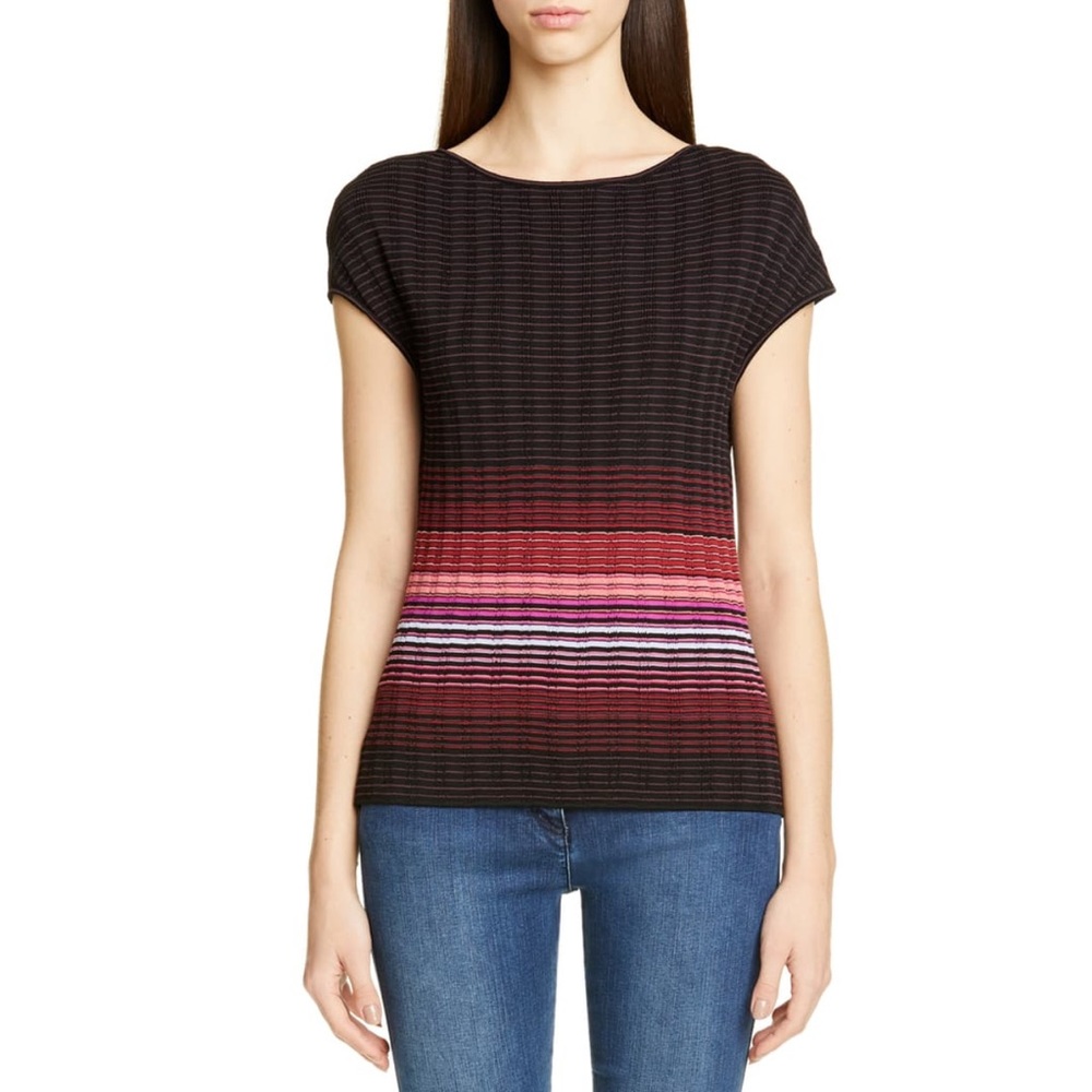 St. John Collection Engineered Ombré Rib Sweater - Picture 7 of 15
